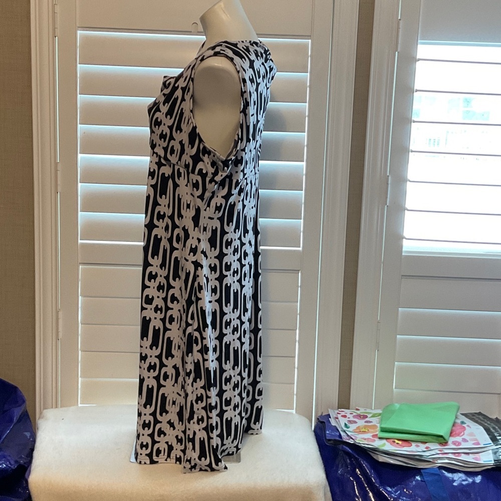 MSK Black and White Midi Dress - Picture 5 of 8
